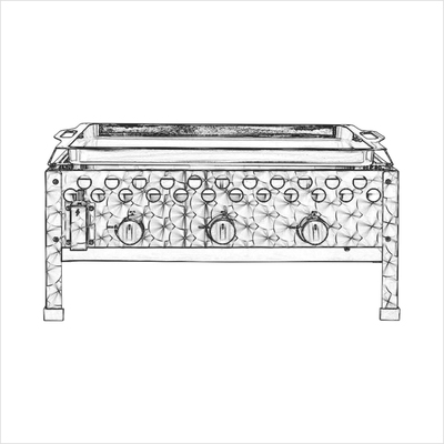 ../frankl24shop/Gasgrill, auftisch, mit Pfanne _ Lieferung erfolgt ohne Gas @